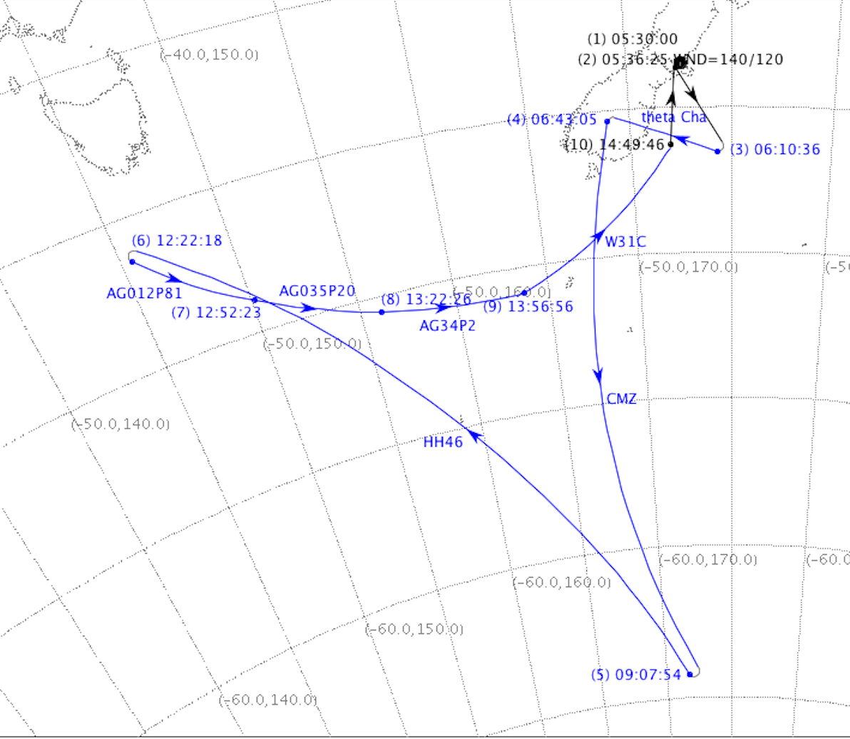 SOFIA_Flight_410_Path