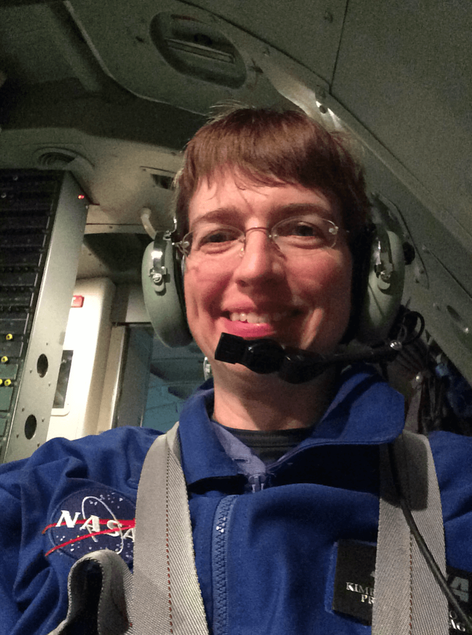 Kimberly in SOFIA Cockpit