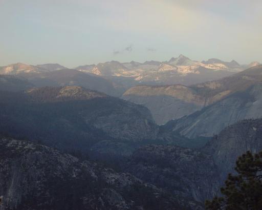 East view Glacier Point