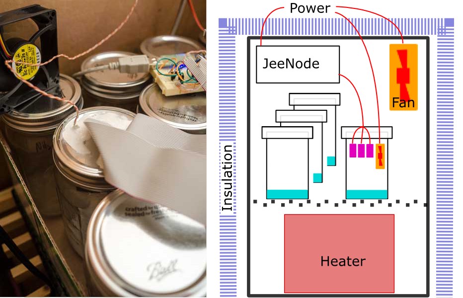 Schematic layout and photograph of the test apparatus